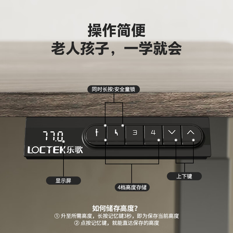 Lege Electric Lift Desk Computer Desk Dual Motor Standing Office Home Writing Desk E3/1.4m Elegant White Set