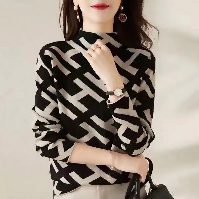 Wonderful beauty double-sided German velvet half-high collar temperament small fragrance bottoming shirt for women 2025 winter new Korean style high-end tops for women, foreign style, white H, German velvet warm L, recommended 100-110 pounds