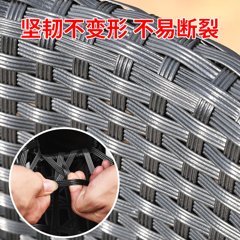 ROYAL RATTAN outdoor table and chair combination creative lazy rattan chair backrest chair balcony outdoor courtyard rattan furniture plum + storage table and chairs + black