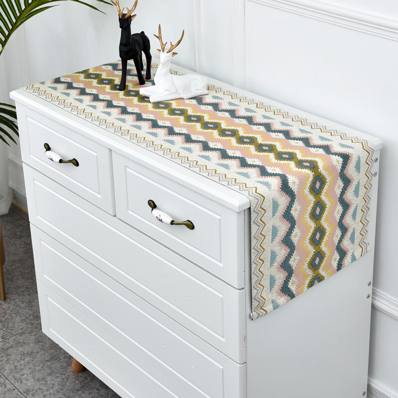 He Jiagong's new chest of drawers cover cloth TV cabinet tablecloth long dining table table flag coffee table sideboard shoe cabinet cloth cover 1 35*120cm