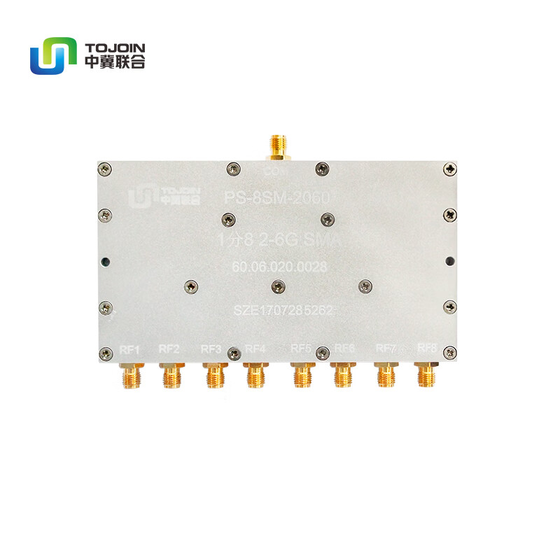 China-Hebei United TOJOIN SMA power splitter 1 point 4 2-6G 1 point 8/1 point 16 power splitter RF splitter combiner PS-8SM-2060 (1 point 8, 2-6G)