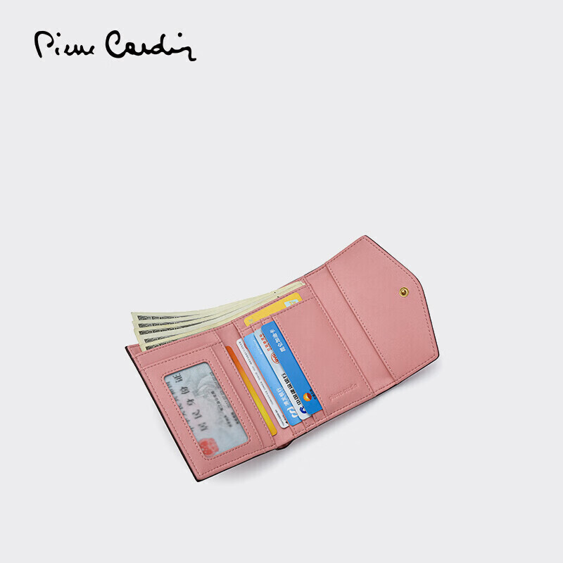 Pierre Cardin bag birthday gift women's bag first layer cowhide versatile wallet women's coin purse multi-card slot bag small bag