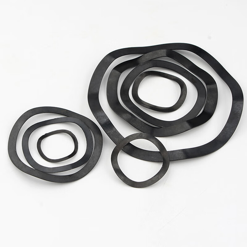 Guwanji 65 manganese steel corrugated elastic washer 304 stainless steel spring three-peak washer bearing wave washer M23*29*0.3 50 pieces 304