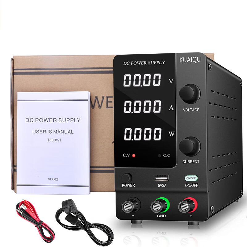 KUAIQU encoder regulated DC power supply 24V36V60V120V adjustable LED light voltaic test DC regulated power supply 60V5A SPPS-C605 black