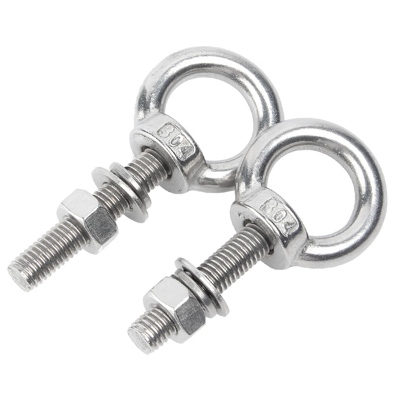 Baodefeng 304 stainless steel lifting eye screw nut set extended O-ring bolt with ring lifting screw M3x9 (2 sets)