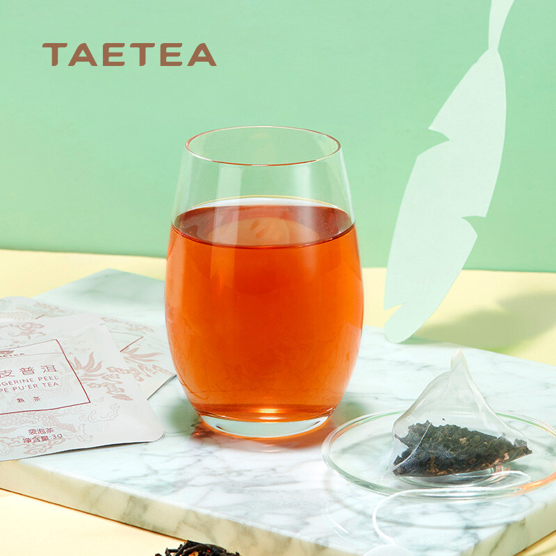 Dayi TAETEA tea Pu'er tea ripe tea tangerine peel triangular tea bag 36g/box business portable
