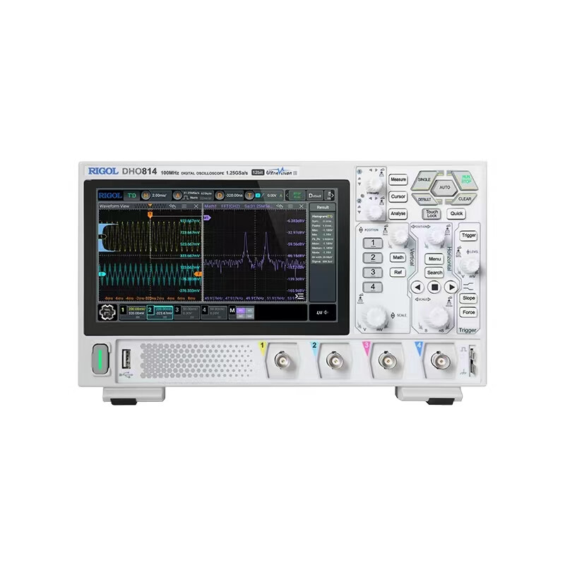 RIGOL Puyuan Precision DHO814 digital oscilloscope four-channel 100MHz high-resolution 12bit portable DHO814 (100MHz four-channel)