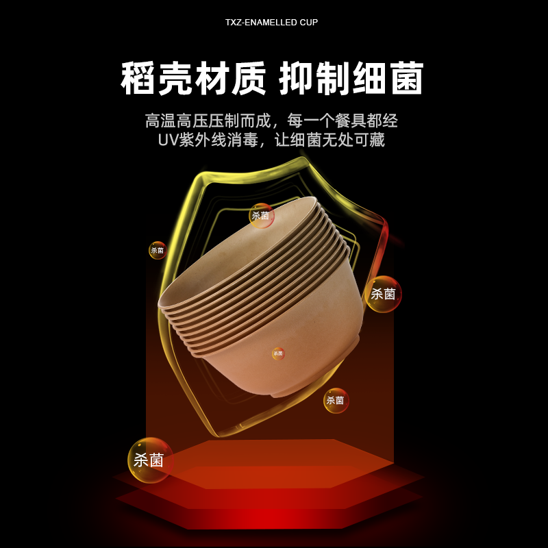 Huilidezhe outdoor disposable rice husk tableware picnic household restaurant tableware portable equipment plate picnic set 50 sets family party package 5-piece set