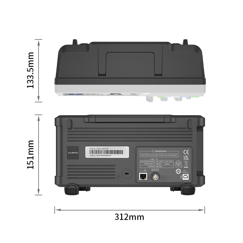 SIGLENT SDS1202X-C digital oscilloscope 200MHz bandwidth 2 channels 1G sampling