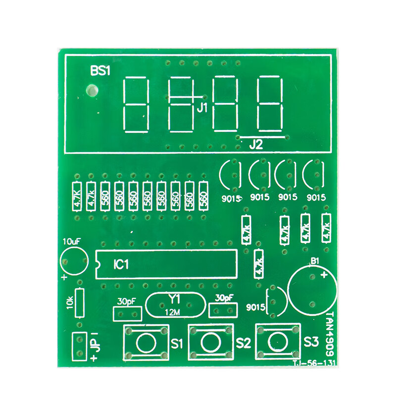 Wulu Electronics 4-digit electronic clock DIY kit microcontroller clock alarm clock production welding practice circuit TJ-56-131 kit (battery box not included)