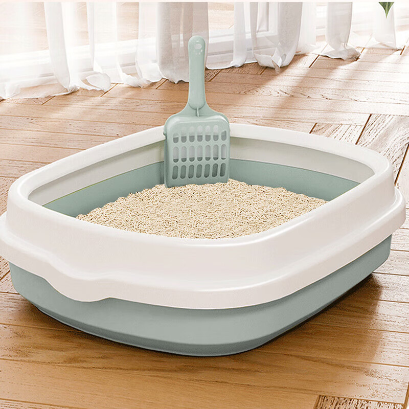 Crazy owner cat litter box semi-enclosed cat toilet anti-splash kitten adult cat cat litter box cat litter box with cat litter scoop