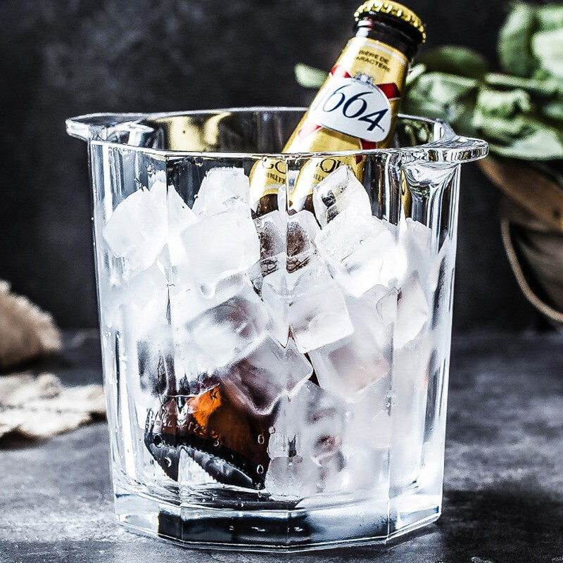 Lorna Europe's original imported Pasha Pachi crystal glass ice bucket red wine champagne ice bucket ice cube bar ice bucket Pasha's original imported ice bucket (ice clip included)