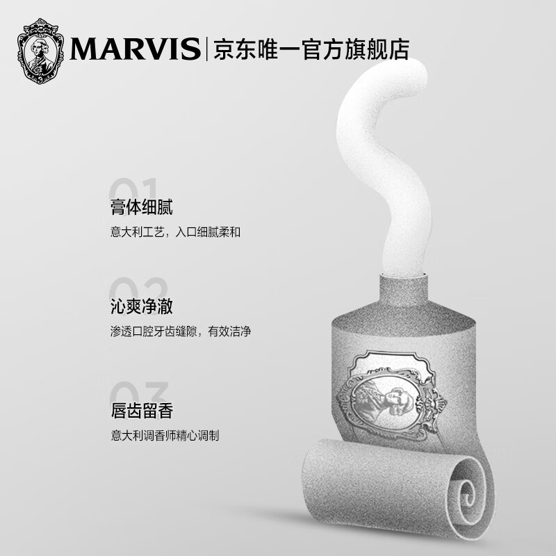 MARVIS Bright White Mint Flavored Toothpaste 85ml (Silver) Anti-Caries Cleaning New and old packaging shipped randomly