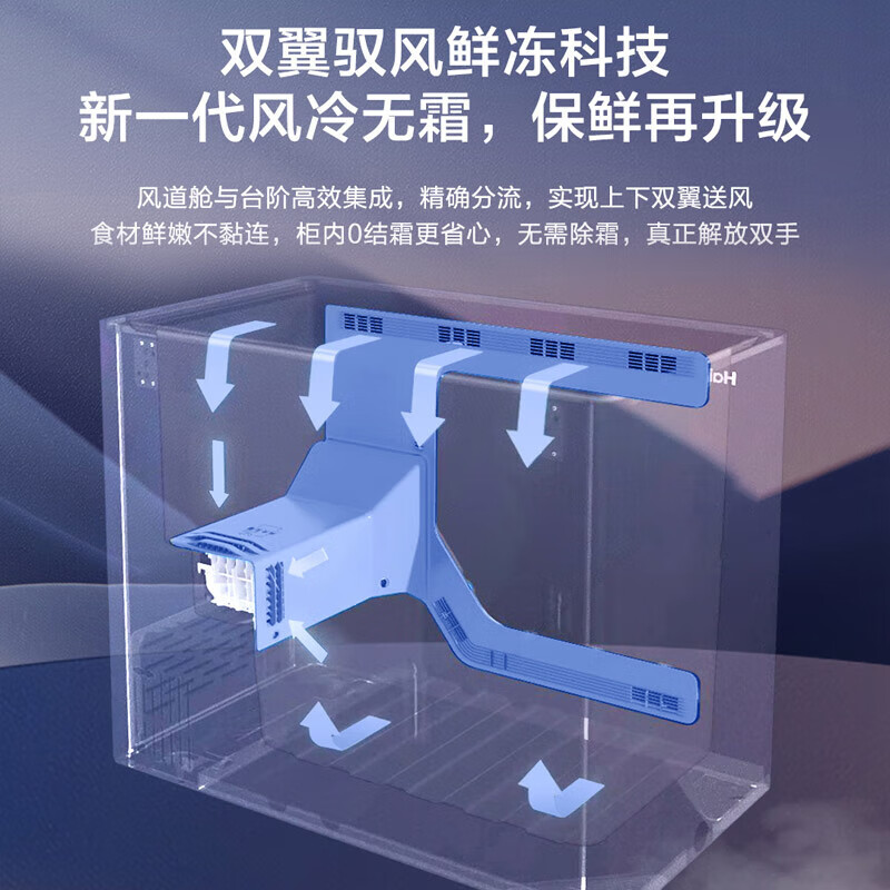 Haier air-cooled frost-free series 132/166/200/241/300/480L household commercial single-temperature freezer air-cooled without defrosting ultra-low temperature electronic temperature control bacteriostasis energy-saving 200L sheet metal star silver-38 cryogenic + black gold purification