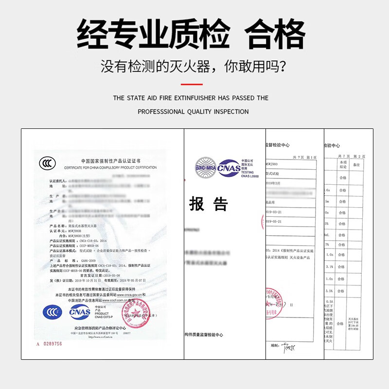 WAYSOHUR water-based fire extinguisher household household fire extinguisher portable car stainless steel fire extinguisher 2L fire certification 980ml water-based fire extinguisher stainless steel