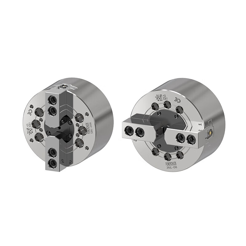 Huili's custom-made standard all-steel body two-claw mid-air solid CNC hydraulic chuck 5 6 8 10 12 inches 15-inch mid-size two-jaws without flange