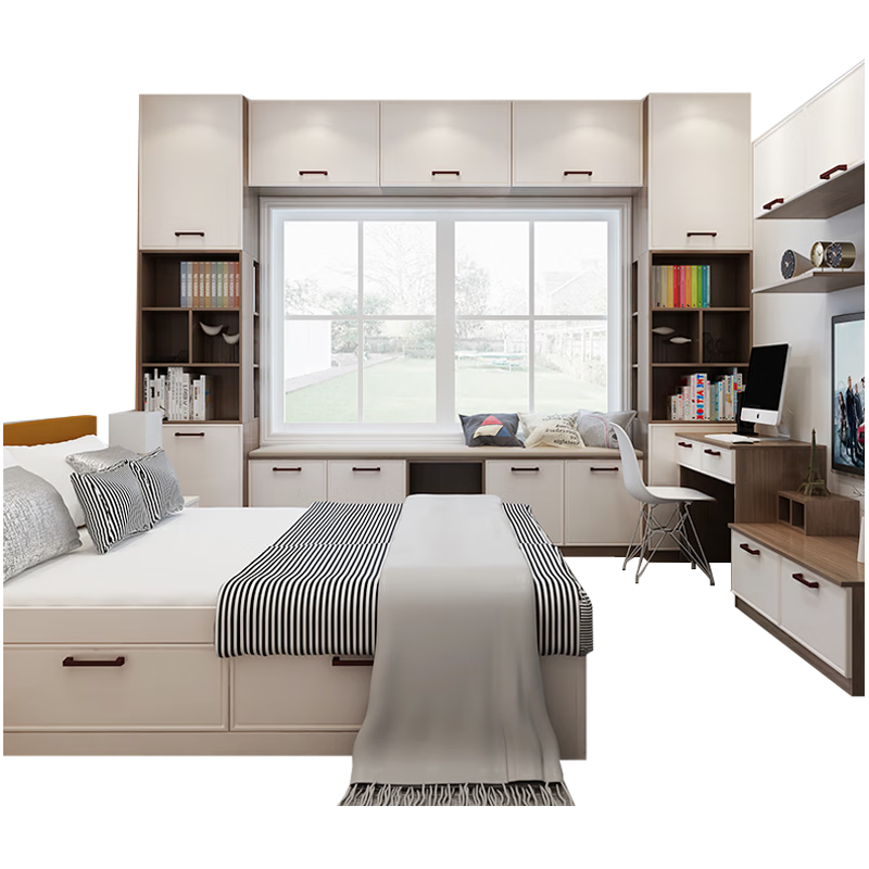 Haier Customized Wardrobe Modern Simple Whole House Customized Wardrobe Sliding Door Corner Wardrobe Bedroom Furniture Prepayment