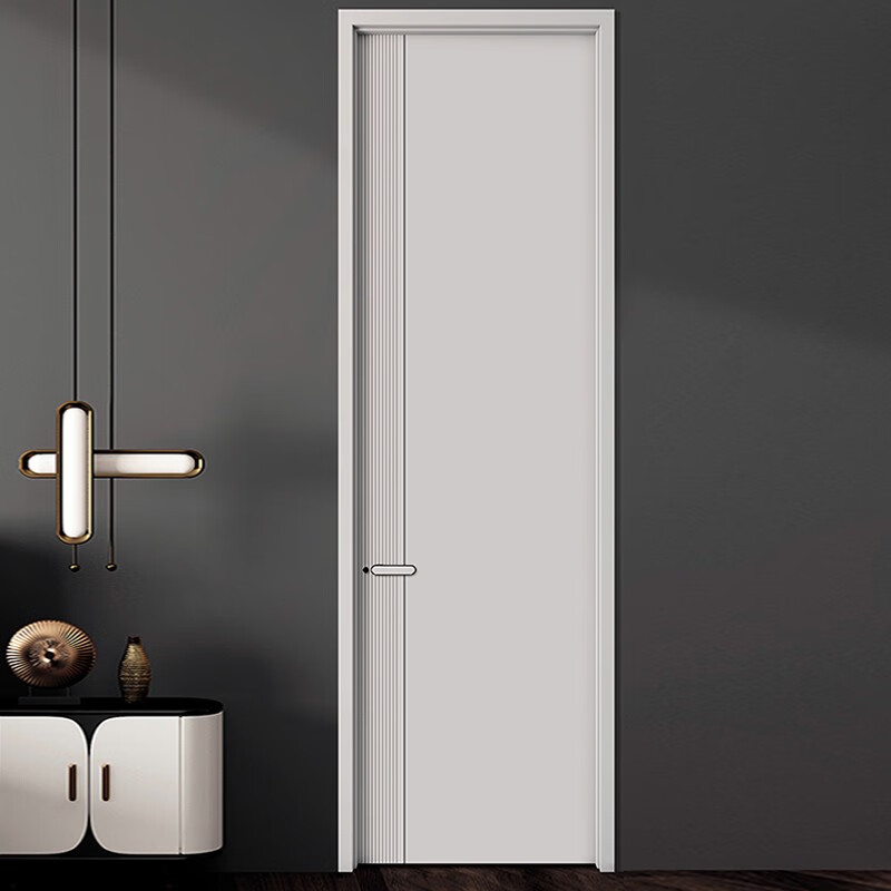 Paixiansen Wooden Door Paintless Bedroom Simple Modern Environmentally Friendly Paintless Door Light Gray