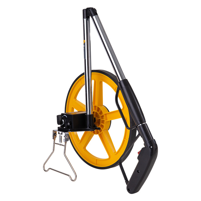 Deli wheeled distance meter large wheel hand push mechanical measuring caliper foldable roller distance meter circumference 100cm