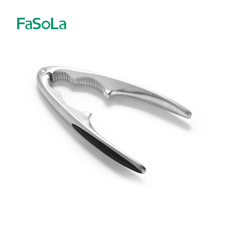 Japanese large and small walnut clamps, household pliers for peeling and clamping pecans, walnut hazelnut nut shell breaking tool, matte silver
