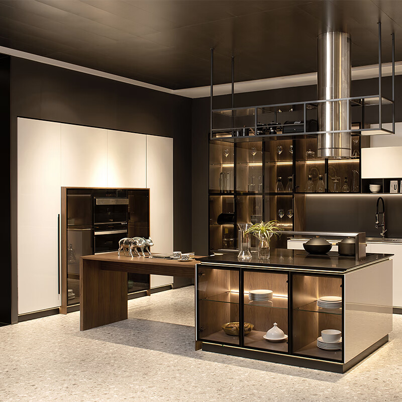 Baineng stainless steel simple modern integrated cabinet custom home kitchen storage basket deposit white