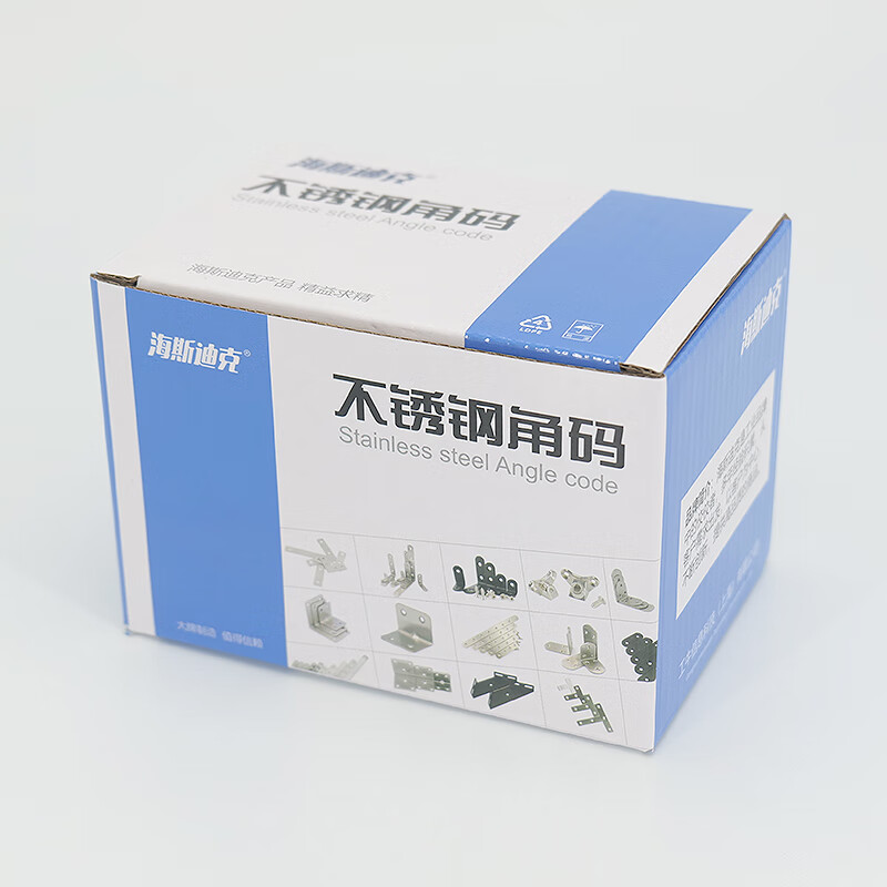 Hasdick stainless steel corner code, thickened 90-degree right-angle L-shaped code, angle iron bracket fixture, with mounting screws, 6 holes, 30*38*1.2mm thick (10 pieces) HKsq-271