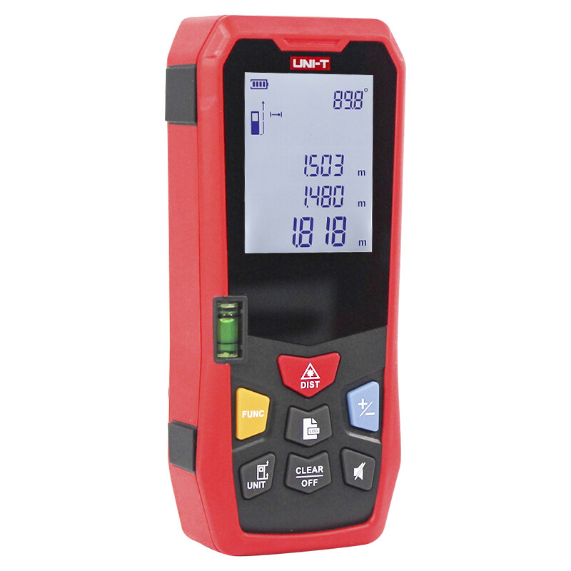 Unilide 100-meter handheld laser rangefinder infrared measuring instrument high-precision electronic ruler laser ruler room measuring instrument LM100 100-meter distance measurement front display