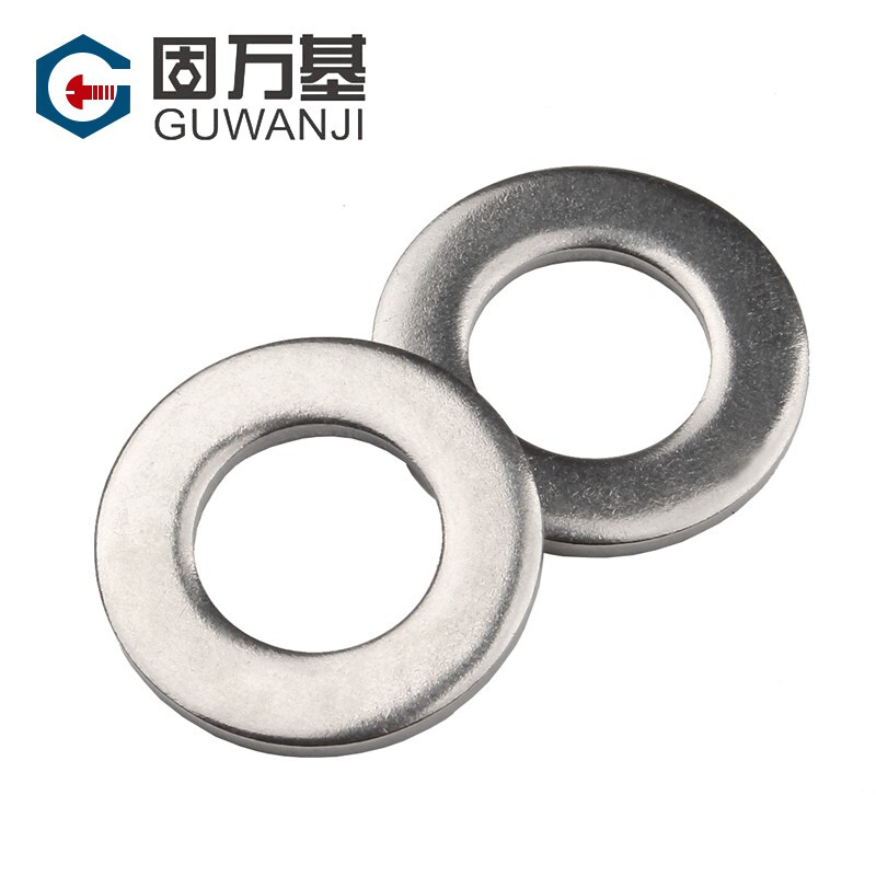 Guwanji 304 stainless steel metal gasket round flat washer ultra-thin flat washer retaining ring enlarged washer meson washer national standard M4x12x1 100 pieces