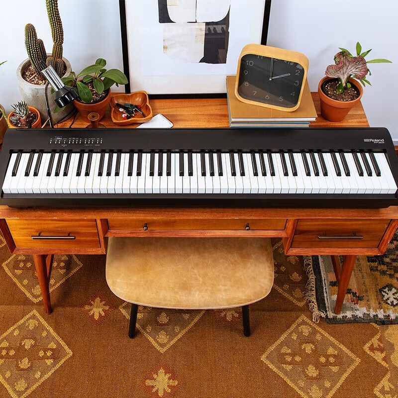 Roland Electric Piano FP30X Heavy Hammer Portable Electronic Piano for Adults and Children Beginners Entry-level Smart Grade Examination Piano FP30X Black + Original Wooden Frame + Three Pedal + Accessories