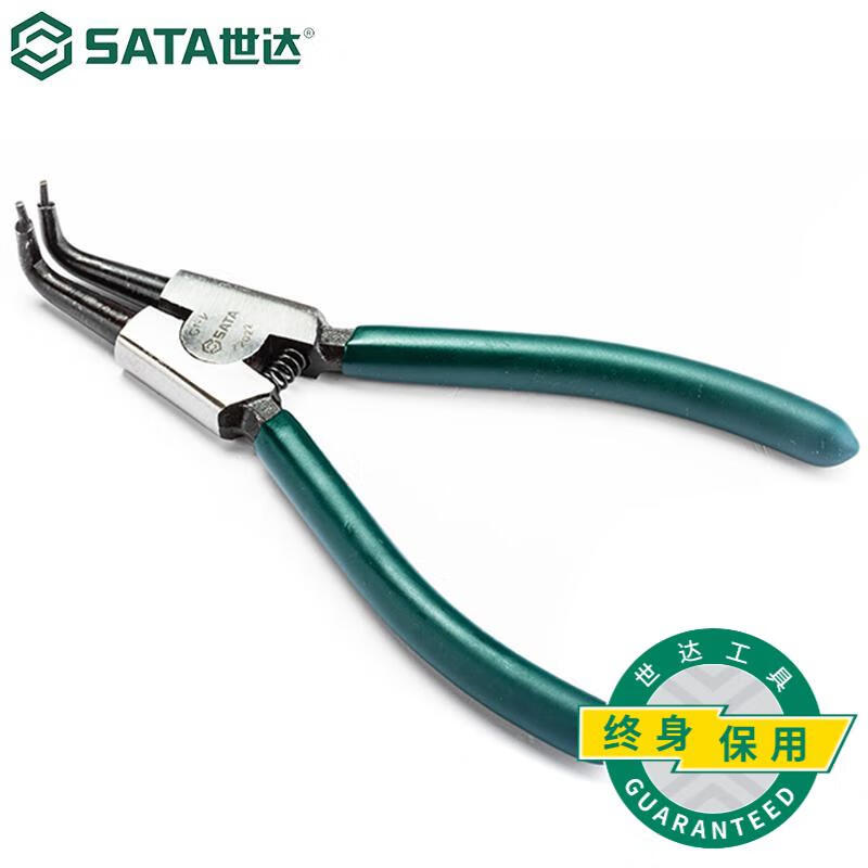 SATA 72022 German type shaft curved circlip pliers 7