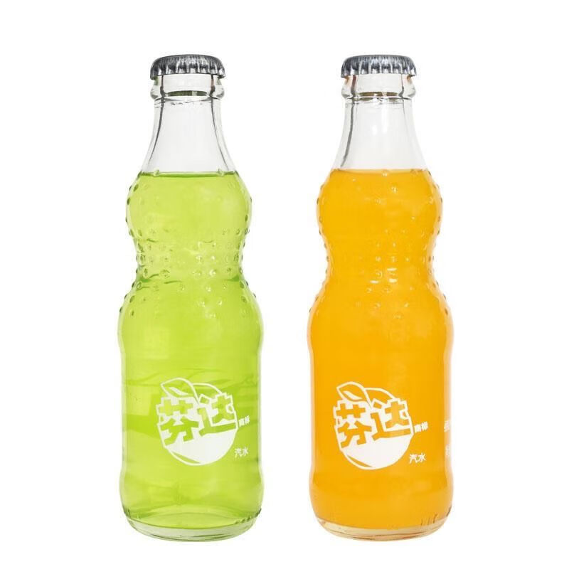 Coca-Cola Sprite Fanta Soda 200ml 6 bottles glass bottle summer carbonated drink 200ml Fanta 3 bottles orange flavor + 3 bottles apple flavor