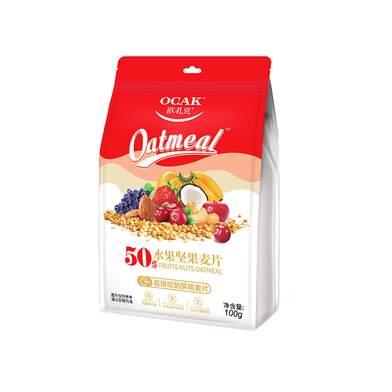 Ozark Fruit Yogurt Nuts Crisp Instant Oatmeal Meal Replacement Nutritious Breakfast Drink Filling Oatmeal Fruit Nuts 100g