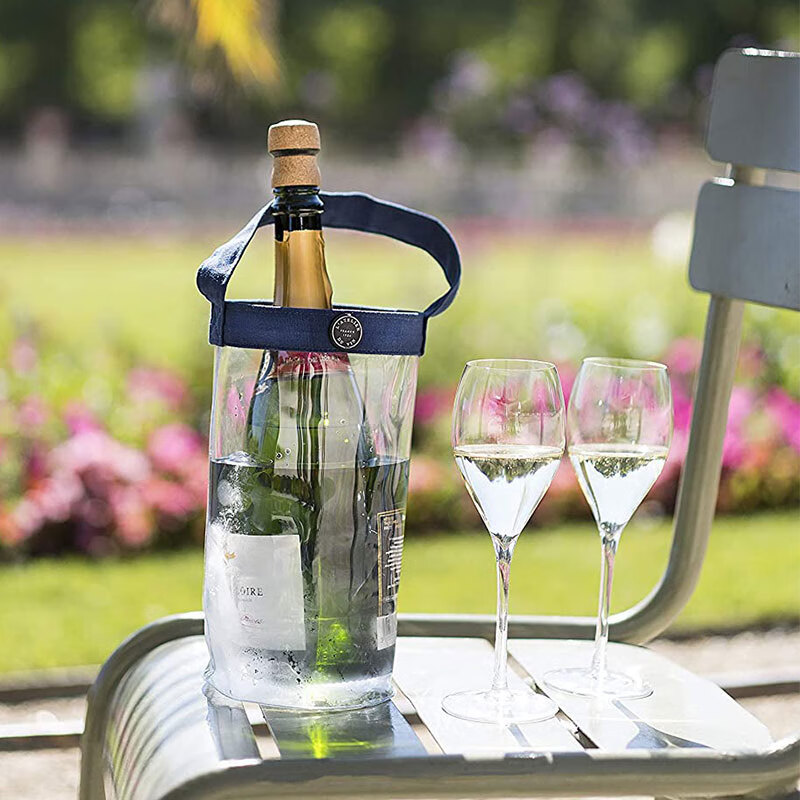 L ATELIER DU VIN 1926 French imported portable folding ice bucket outdoor red wine champagne ice bucket cold wine ice bag blue