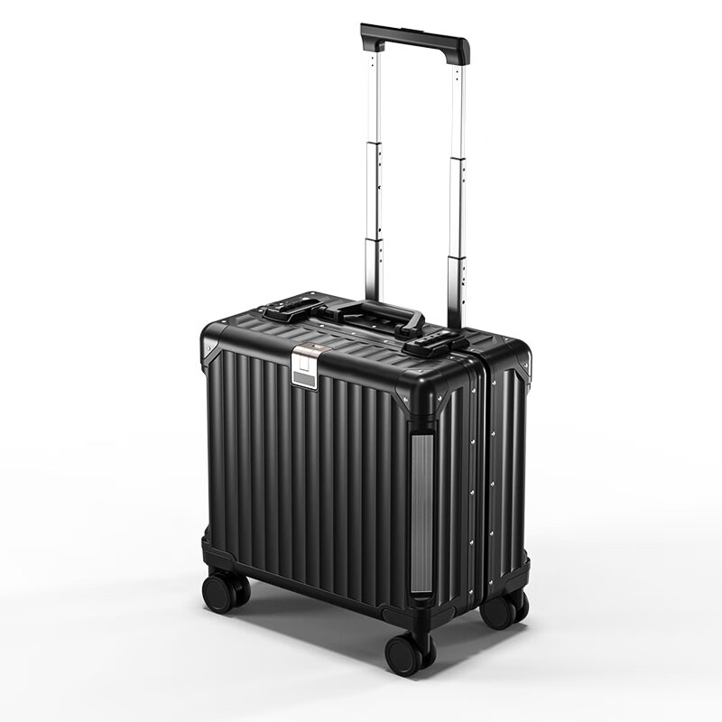 OULUNCHI high-end brand luggage for men and women, new trolley case, men's small boarding case, password box, lightweight travel case, women's silver 20 inches