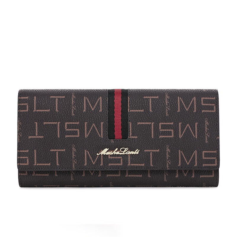 MashaLanti (MashaLanti) Women's Wallet 2025 New Hand-held Card Holder Women's Coin Purse Light Luxury Mom Bag Birthday Gift for Girlfriend Brown-New Fashion Model Brown Lining