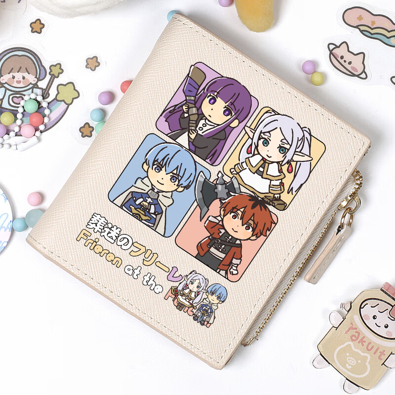 Florian Buried by Frocat Peripheral Filen Yamada Bell Animation Two-Dimensional Student Wallet Card Bag Female Short Style Niche Black Fulian 4-Gate Carrying Box