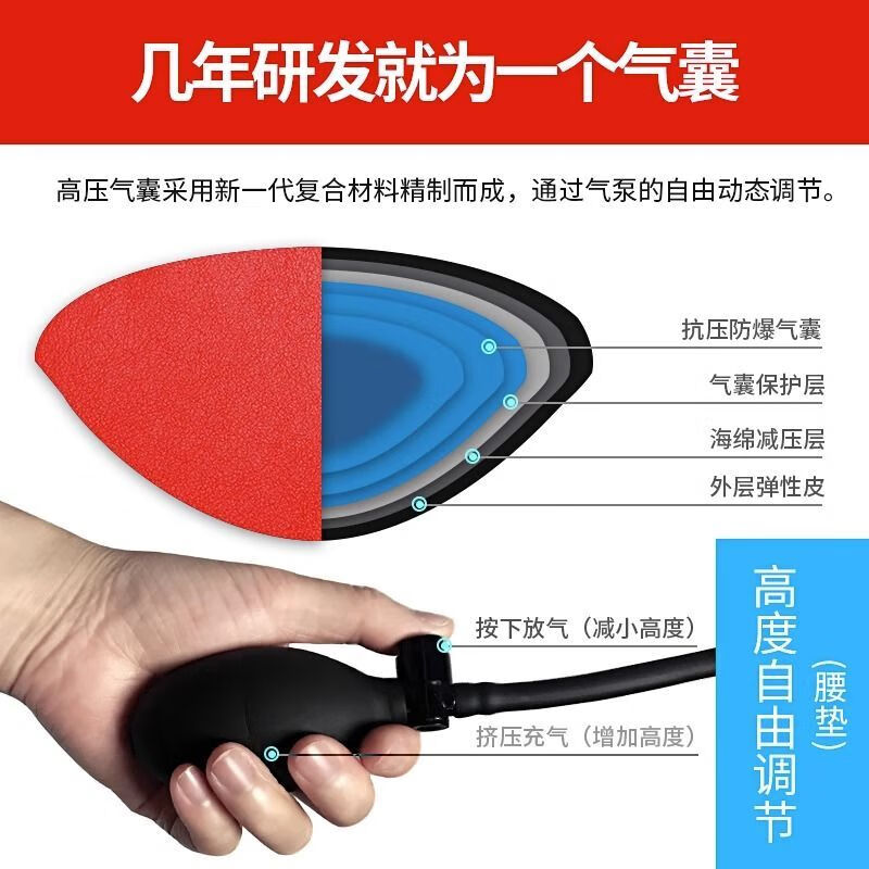 Nordma inversion machine household inversion auxiliary artifact stretching and abdominal small fitness equipment lumbar and cervical inversion black and red-4 foam-basic lumbar cushion-foldable