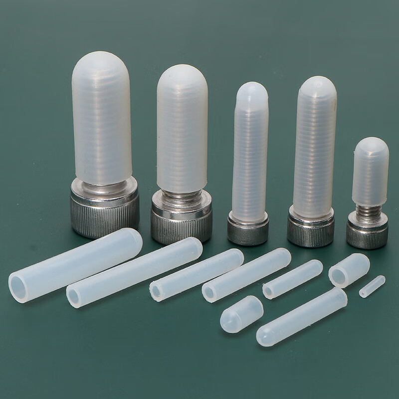 Thousands of pieces of light screw anti-collision cap silicone sleeve bolt silicone sleeve cap high temperature resistant screw protective sleeve silicone cap thread protective cap metric and inch protective sleeve plastic sheath soft rubber sleeve rubber protective sleeve M1.2x5 50 pieces