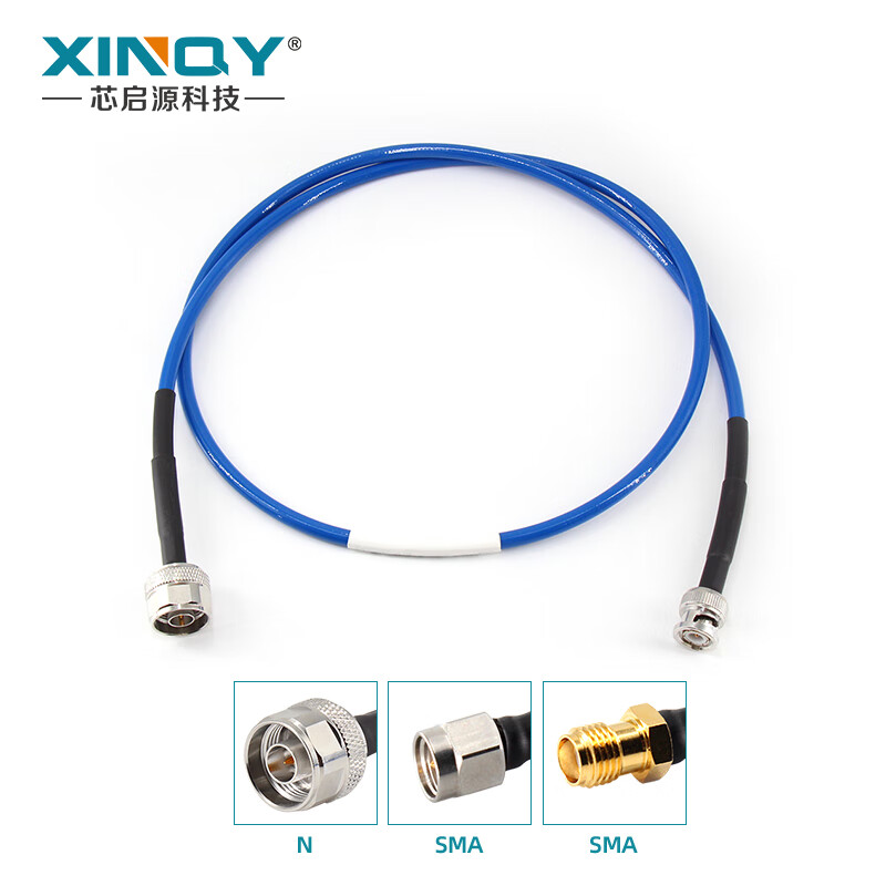 XINQY Xinqiyuan N/SMA RF coaxial cable DC-6GHz silver-plated shielded antenna extension cable flexible low-loss test cable assembly SMA male-SMA male-1m