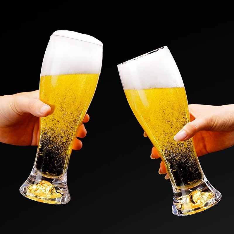 Lukaris Jinshan craft beer mug set large crystal juice cup wheat beer mug ktv hotel home use 12-piece Jinshan beer mug 330ml