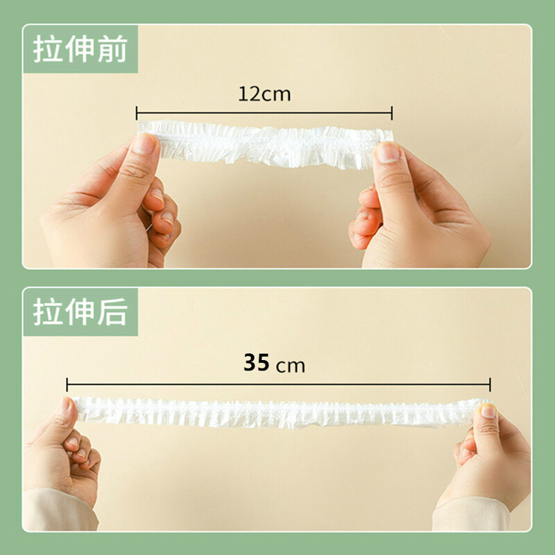 Jidaocook食品级一次性保鲜膜罩套保鲜袋带松紧家用浴帽式剩菜剩饭碗盘专用 大小通用500只装加一个收纳袋 升级加厚款