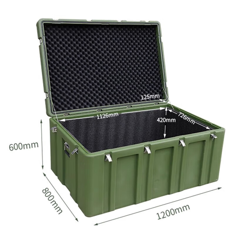 Zhongjiu Rotational Molding Box Outdoor Vehicle Storage Tools and Equipment Storage Box Earthquake Rescue and War Preparedness Material Box Length 1500* Width 500* Height 500mm Empty Box