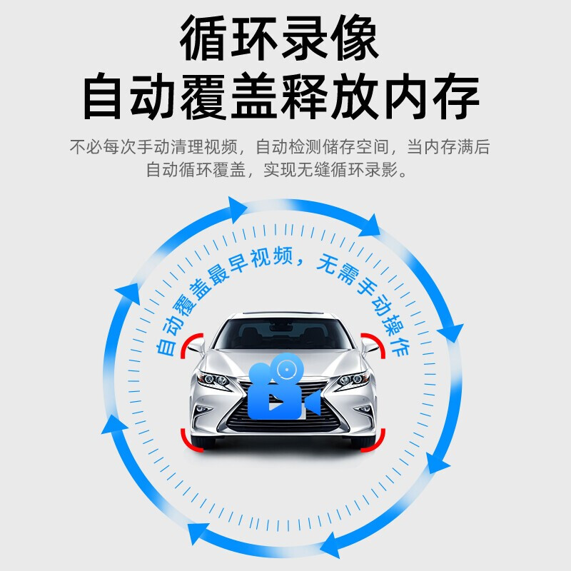 LNDU Lingdu driving recorder front and rear dual recording high-definition night vision large-screen touch streaming media reversing image metal body standard version 5.5-inch touch screen + 32G card front single lens