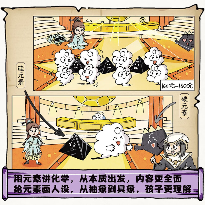 Subject Tutoring Chemistry Jianghu Chemistry Chemistry Cheats for Children (8 volumes in total) (Chemistry popular science enlightenment for children aged 6-14, 8 major categories of elements, more than 200 chemical knowledge points, and an interesting periodic table of elements comes with the book) Summer homework, transition from one to two during summer vacation, transition from primary school to junior high school during summer vacation