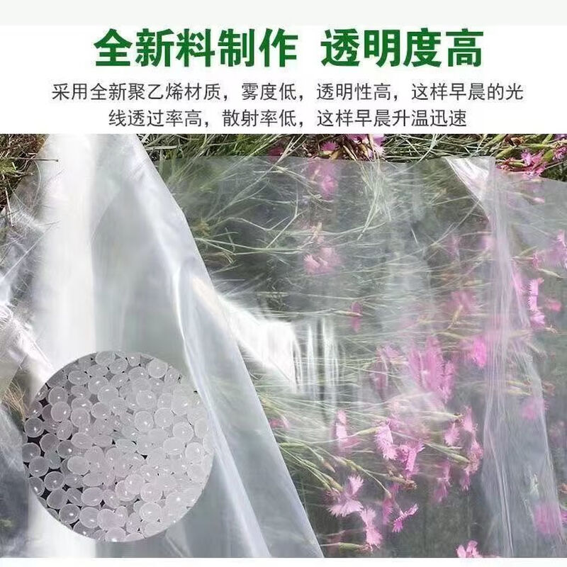 Left card full roll of transparent thickened plastic cloth, tarpaulin, greenhouse film paper, rain-proof, agricultural, dust-proof, moisture-proof, thermal insulation, window covering, 12 wires, transparent thickened version, commonly used type, 2 meters wide, 20 meters long