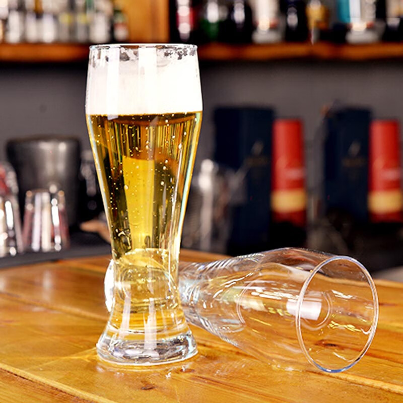 Pasha Paqi beer cup imported blown lead-free glass draft beer cup large capacity beverage cup 520ML two pack 42126