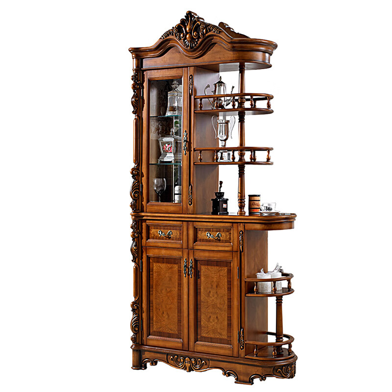 Growdear's new multifunctional home living room entrance screen cabinet screen wine cabinet storage double-sided screen storage 1.05m carved hall cabinet