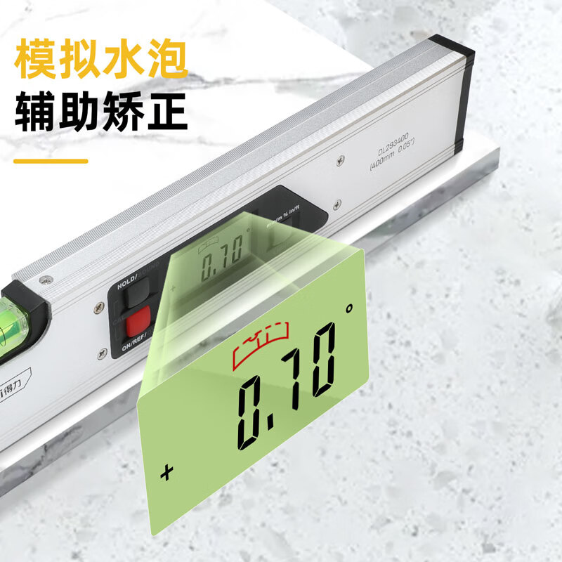 Digital display level ruler high precision slope strong magnetic balance meter aluminum alloy professional angle meter measurement digital display level ruler 400mm