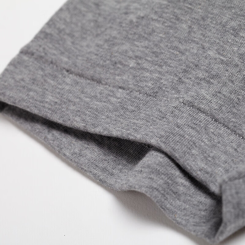 Yiershuang 2-pack 100% cotton men's short-sleeved ribbed old man's shirt T-shirt undershirt round neck cotton M/165