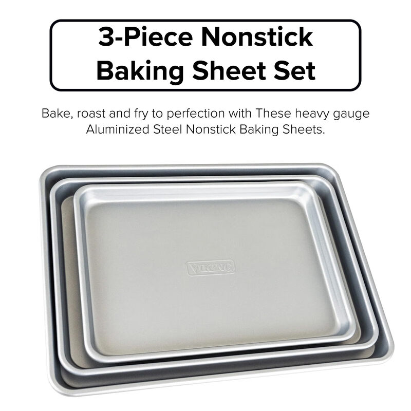 Viking non-stick baking pan 3-piece set, aluminum steel 0.8mm